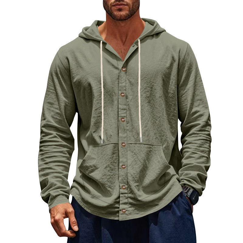 Men's Shirt Jacket with Hood Lisslune