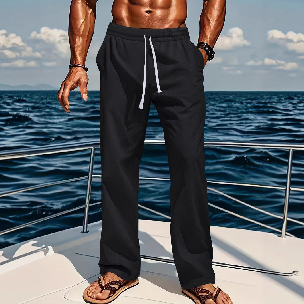 Men's comfortable leisure pants with elastic waist Lisslune