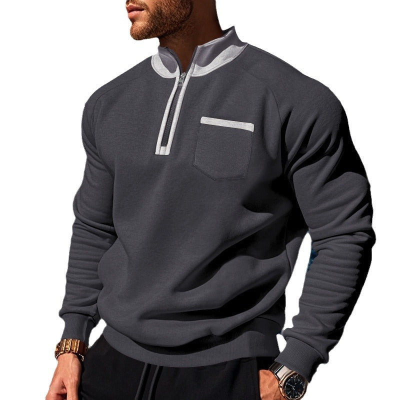 Men's sweatshirt with half zipper and moisture-regulating fabric Lisslune