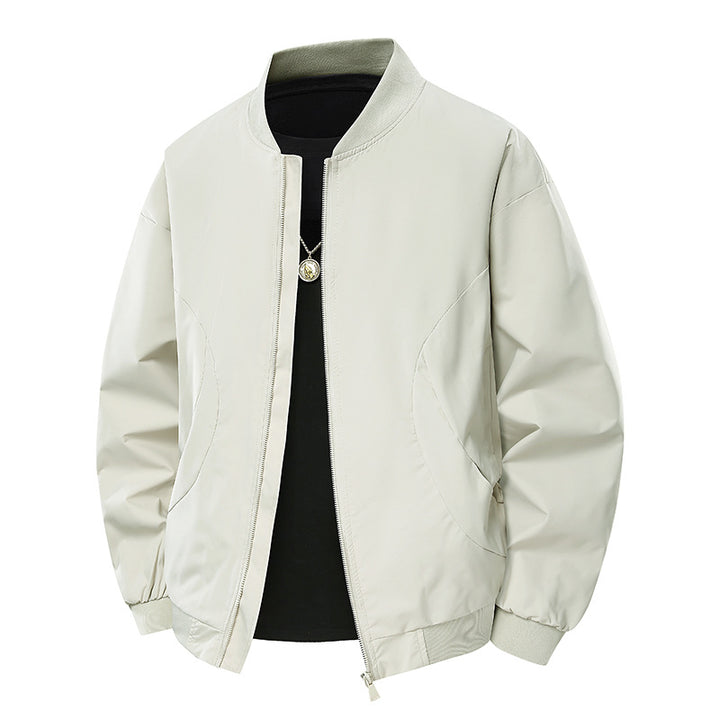 Men's stylish bomber jacket with uncomplicated cut and elastic cuffs Lisslune