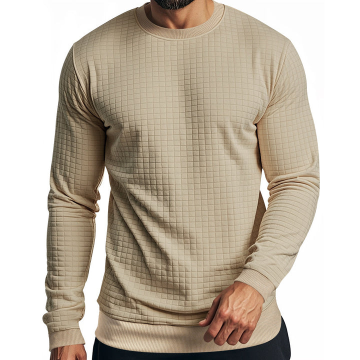 Men's long sleeve sweatshirt with textured design and elastic cuffs Lisslune