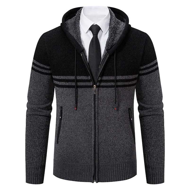 Men's fashionable hoodie with textured design Lisslune