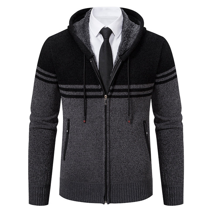 Men's fashionable hoodie with textured design Lisslune