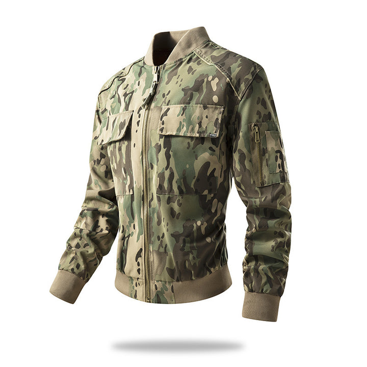 Men's lightweight military jacket with practical zip pockets Lisslune