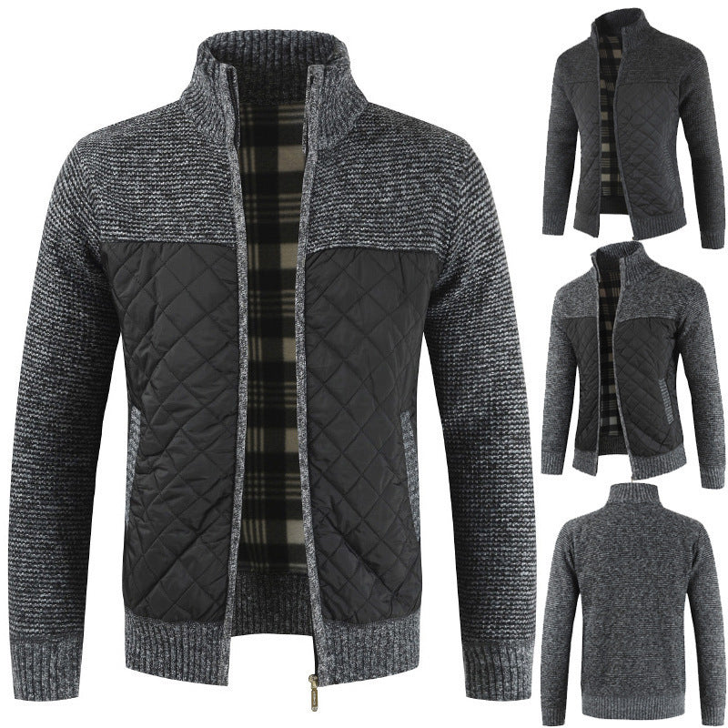 Men's fashionable hybrid jacket with textured outer material Lisslune