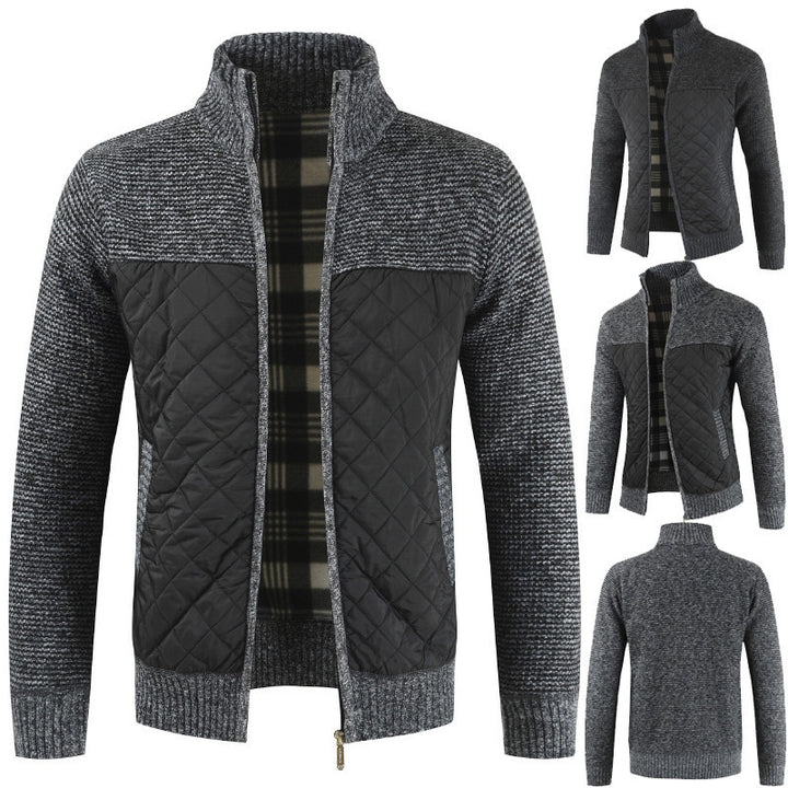 Men's fashionable hybrid jacket with textured outer material Lisslune