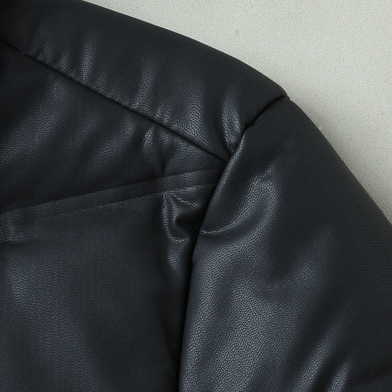 Men's Elegant Quilted Jacket with Velvety Collar Lisslune