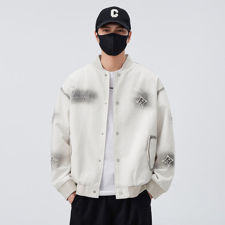Men's Casual Bomber Jacket with Unique Details Lisslune