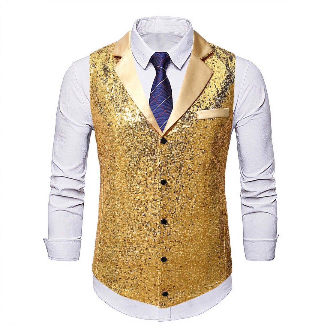 Men's Sequin Vest Lisslune