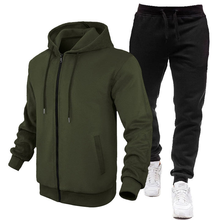 Men's sporty hoodie and tracksuit with fleece lining and practical pockets Lisslune
