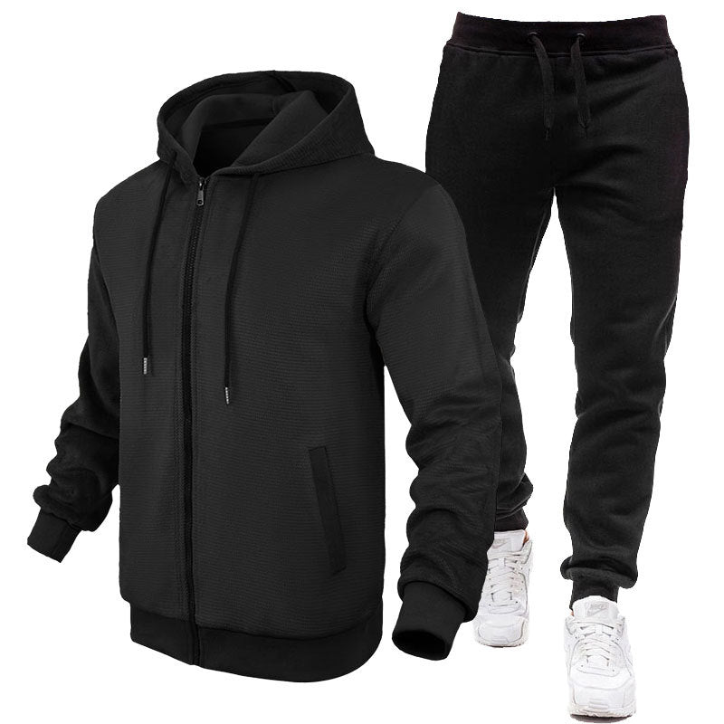Men's sporty hoodie and tracksuit with fleece lining and practical pockets Lisslune