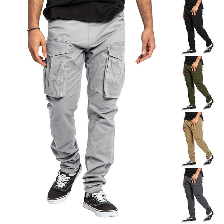 Men's cargo pants with multifunctional pockets and elastic waistband Lisslune
