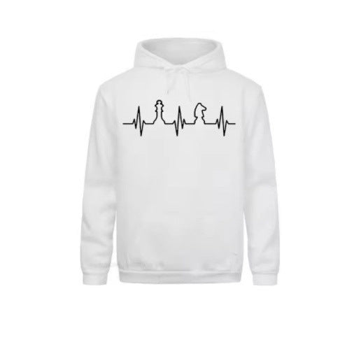Women's Hoodie with Creative Chess Motif Lisslune