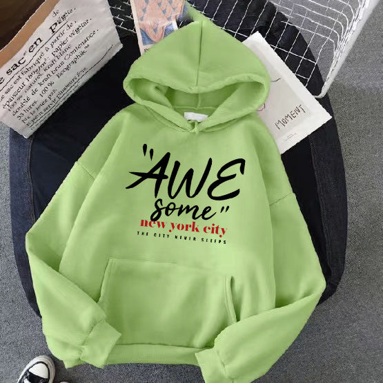 Women's hoodie with stylish New York lettering Lisslune