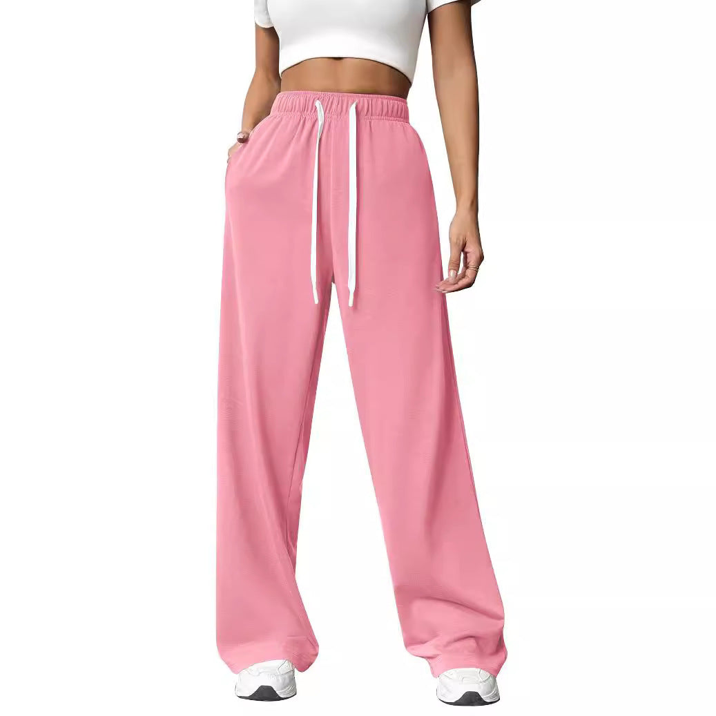 Women Comfortable Loose-Fitting Leisure Pants with Elastic Waist Lisslune