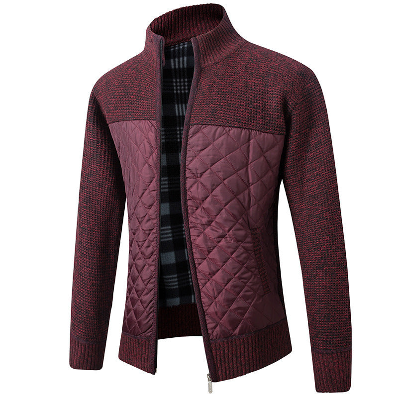 Men's fashionable hybrid jacket with textured outer material Lisslune