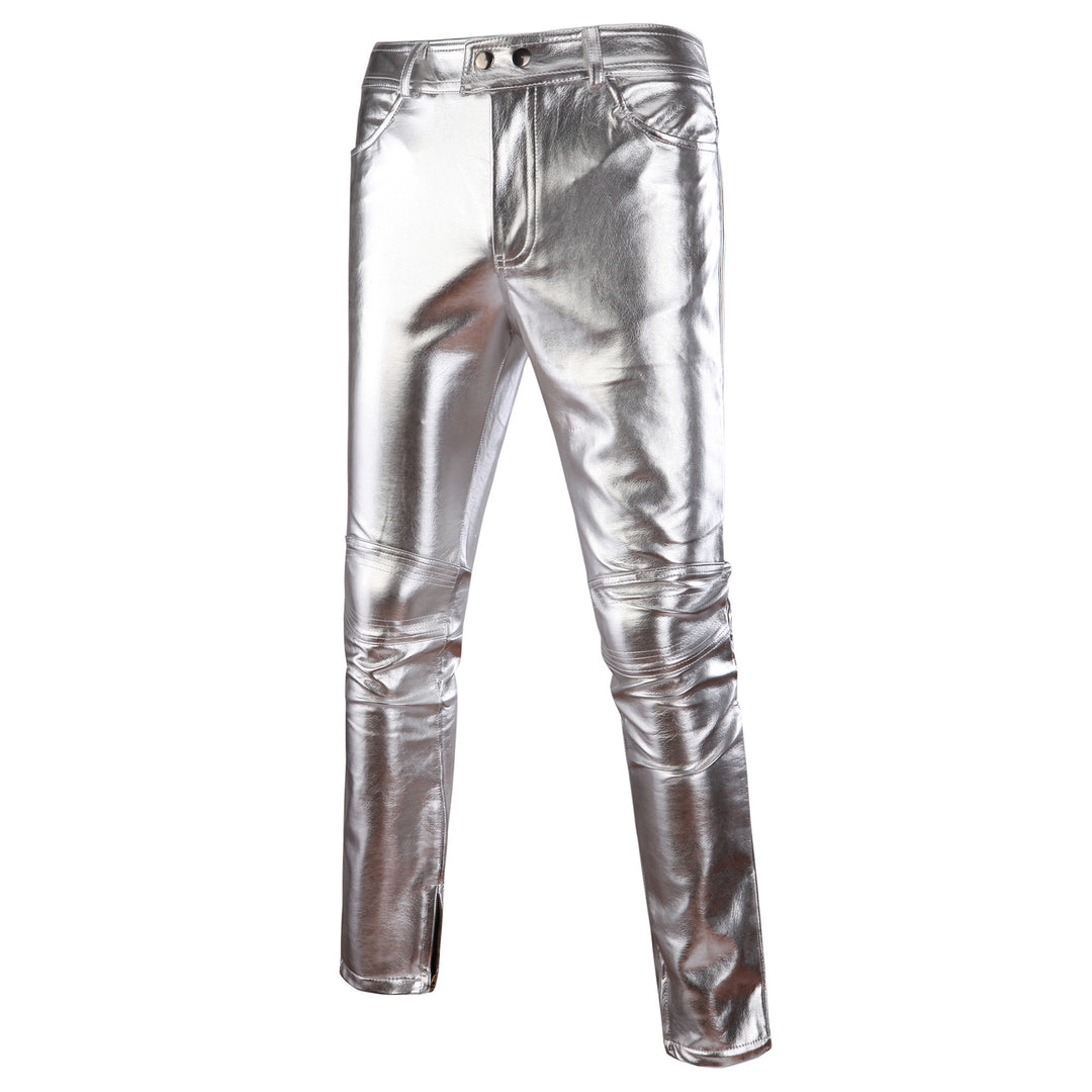 Men's Metallic Look Jeans Lisslune