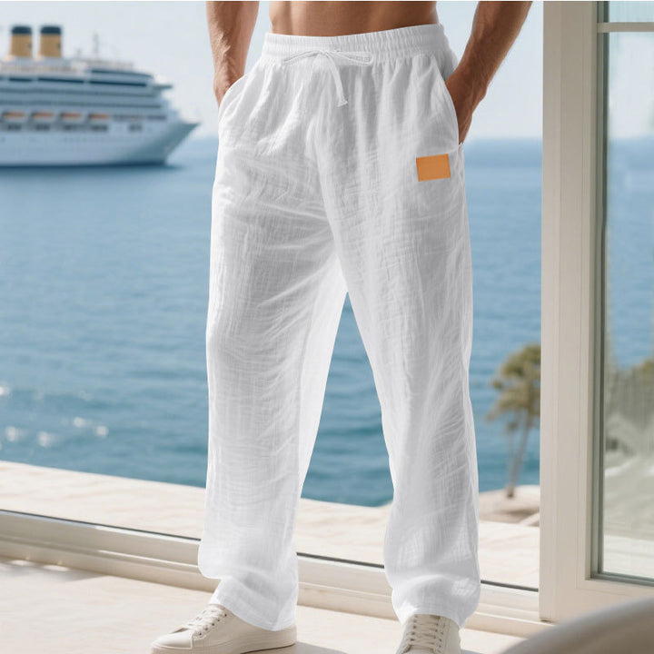 Men's comfortable and airy summer pants made of lightweight linen material Lisslune