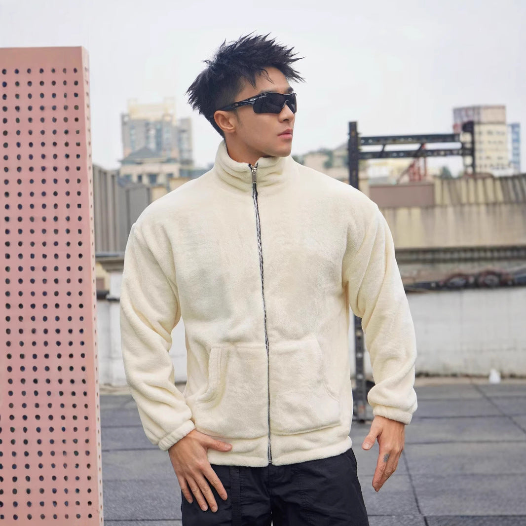 Men's fleece jacket with high collar and soft lining Lisslune