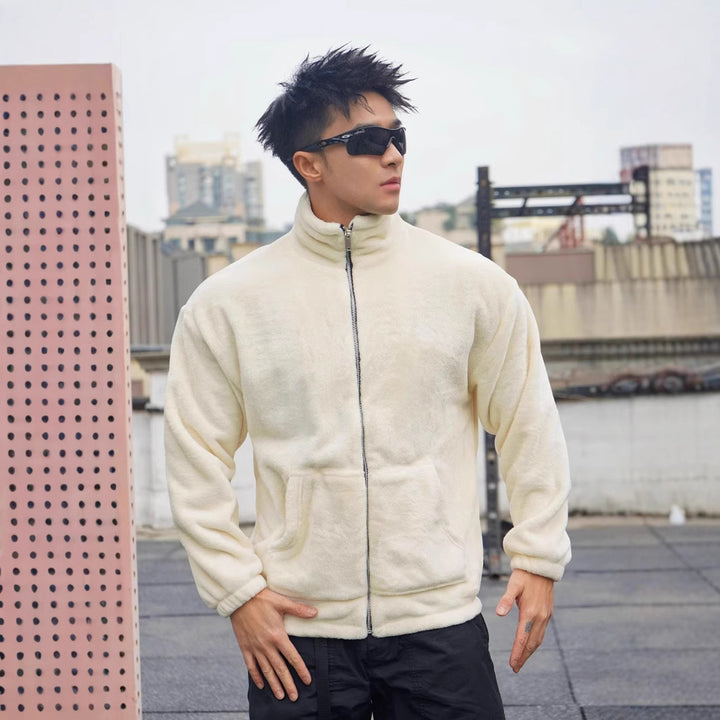 Men's fleece jacket with high collar and soft lining Lisslune