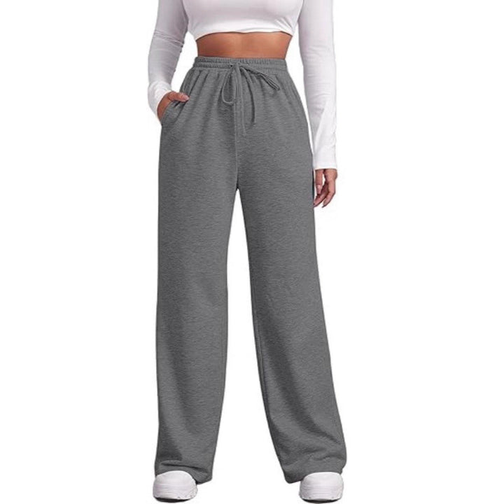 Women's wide Relaxed Fit leisure pants with elastic waistband and practical pockets Lisslune