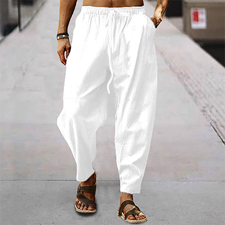 Men's lightweight and comfortable leisure pants with elastic waistband Lisslune