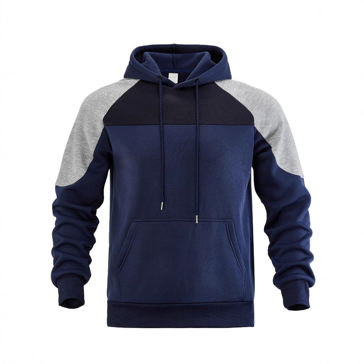 Men's hoodie with innovative design and striped sleeves Lisslune