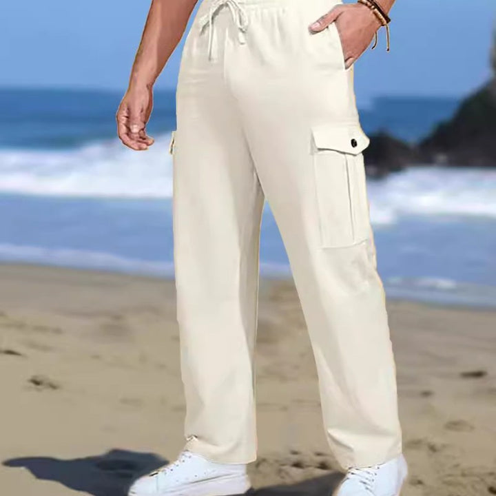 Men's cargo pants with side pockets and adjustable waistband Lisslune