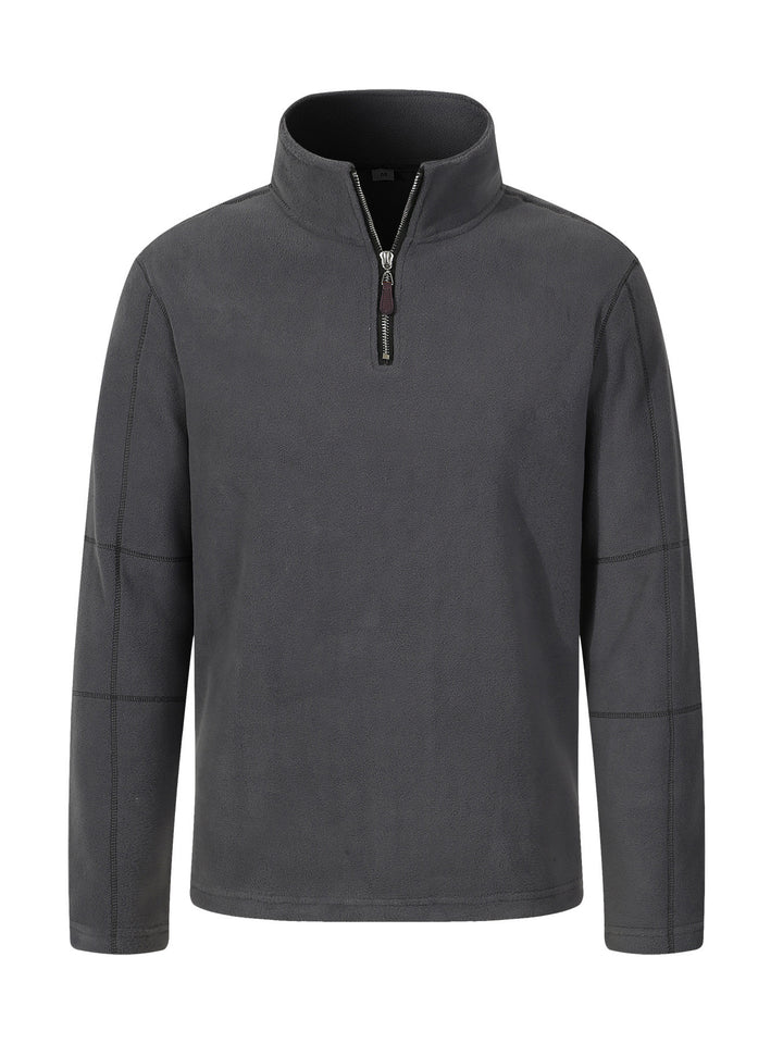 Men's fleece jacket with high collar and practical zipper Lisslune