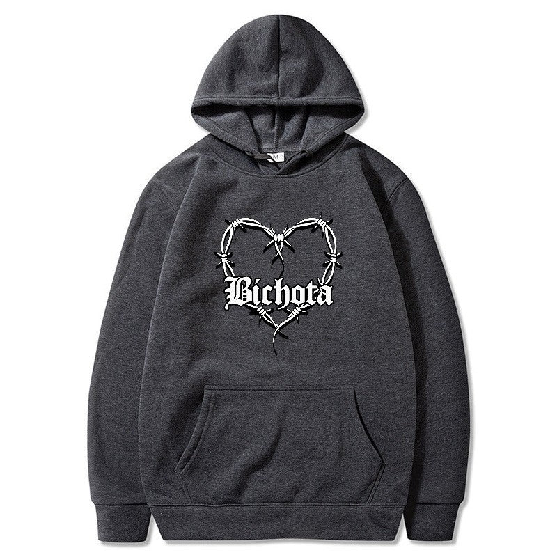 Women's hoodie with unique heart design and embroidered lettering Lisslune