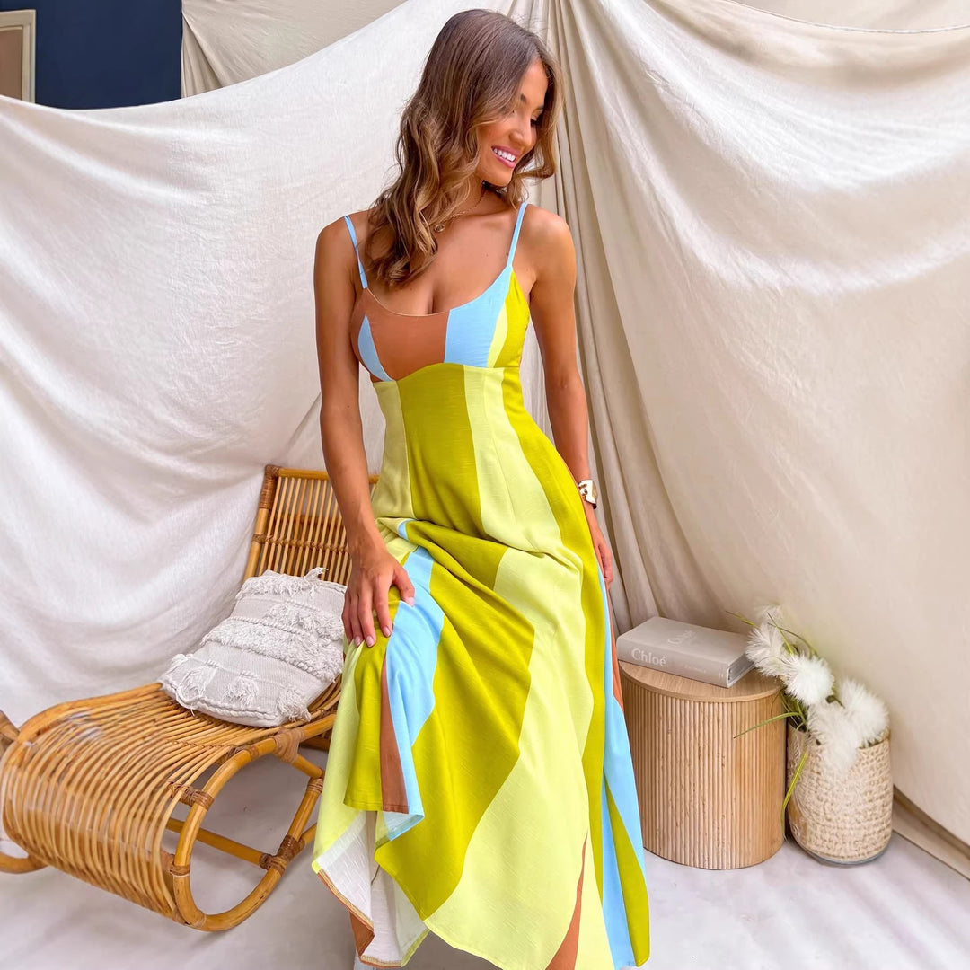 Women’s long sleeve dress with side slit and elegant draping effect Lune London