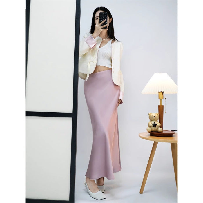 Ladies Elegant Maxi Skirt made of high-quality flowing material with a wide cut Lisslune