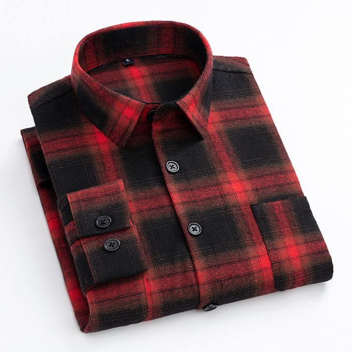 Men's check shirt made of soft cotton Lisslune