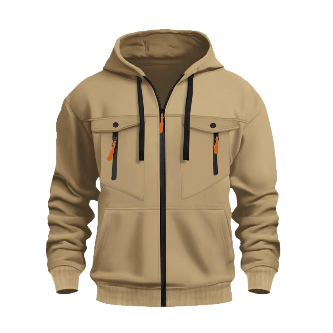 Men's practical hoodie jacket with functional zip pockets and sporty design Lisslune