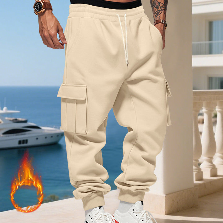 Men's cargo joggers with side pockets and elastic waistband Lisslune