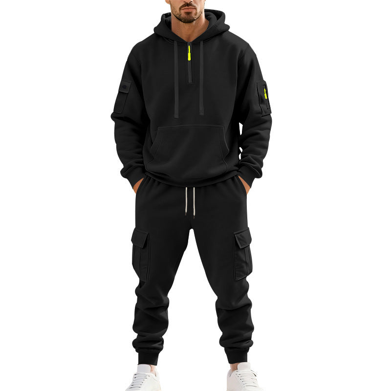 Men's Sporty Tracksuit with Functional Cargo Pockets Lisslune