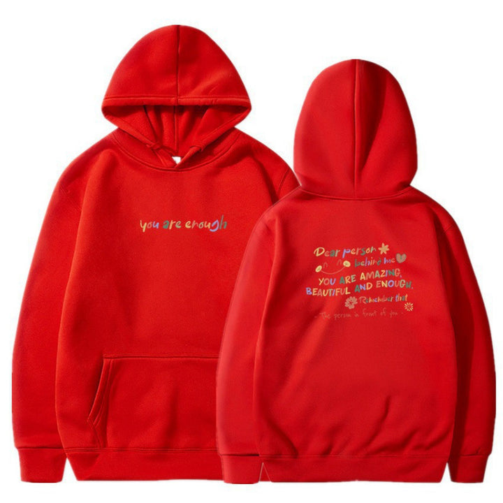 Women's Hooded Sweatshirt with Motivational Print and Comfortable Fit Lisslune