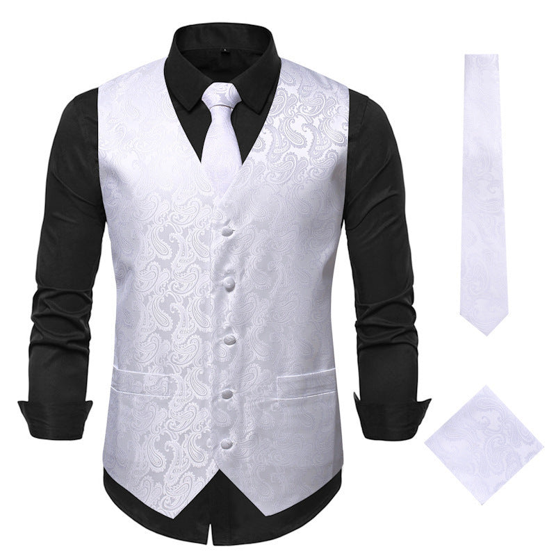 Men's elegant vest with paisley pattern Lisslune