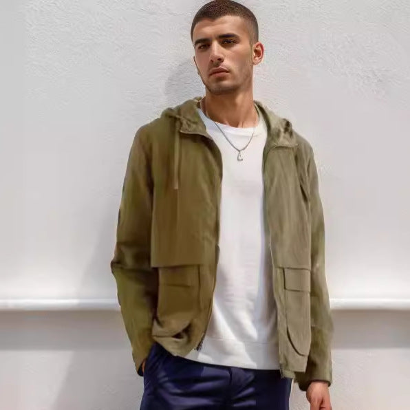Men's lightweight jacket in casual style with spacious pockets Lisslune