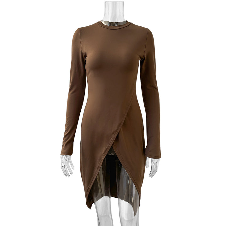Damen eleganter Longsleeve mit raffinierter Wickeloptik Lisslune