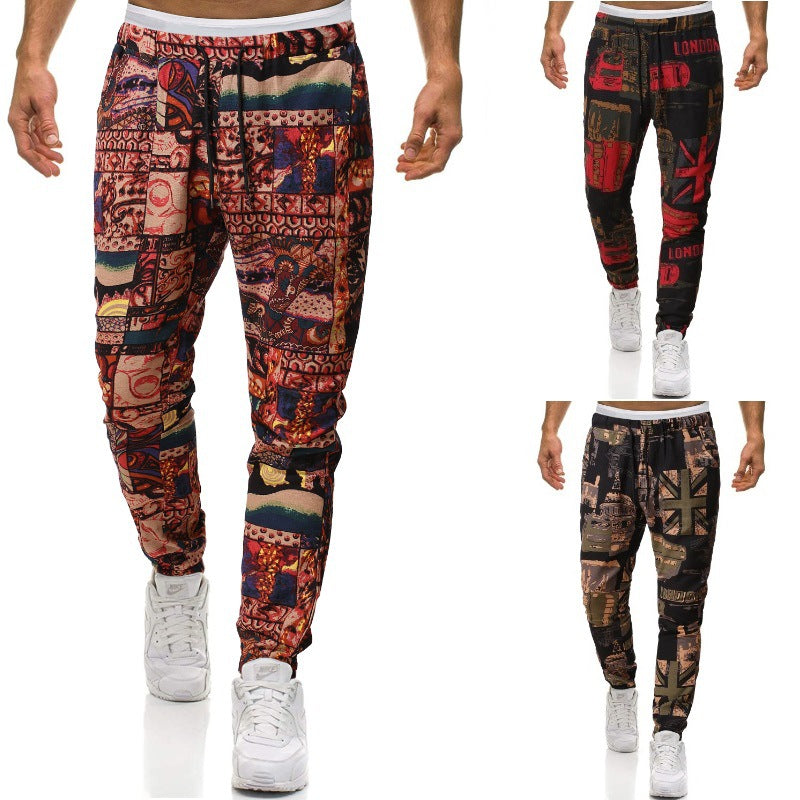 Men's fashionable casual pants with unique London design Lisslune