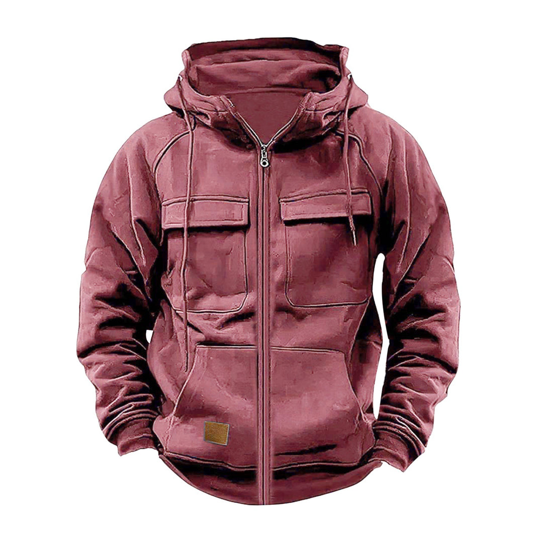 Men's functional hooded jacket with large front pockets Lisslune