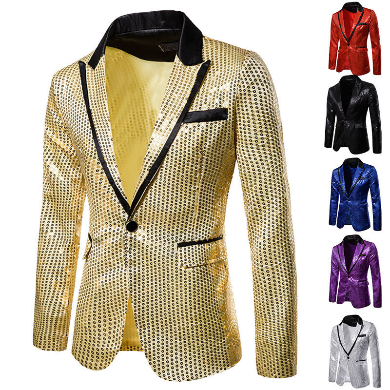 Men's glittering sequin blazer Lisslune