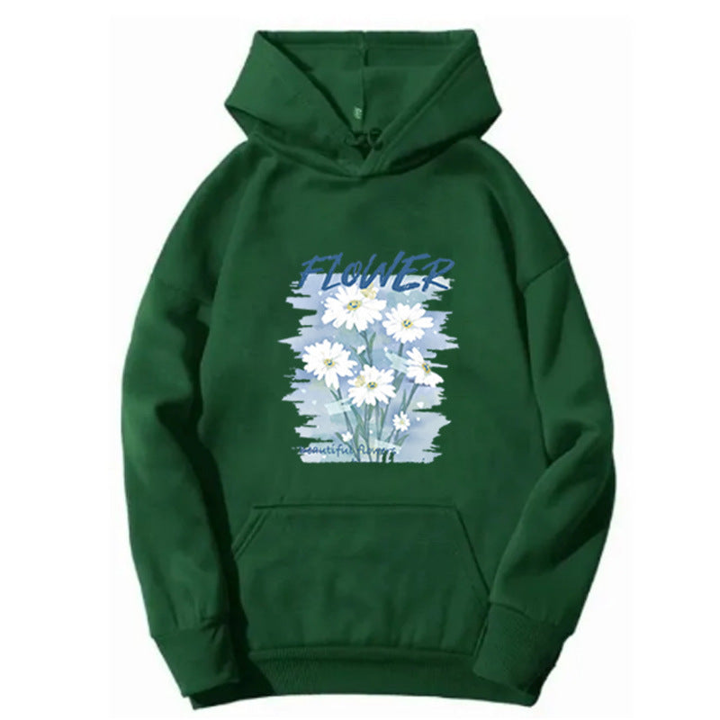 Women's hoodie with floral graphic print Lisslune