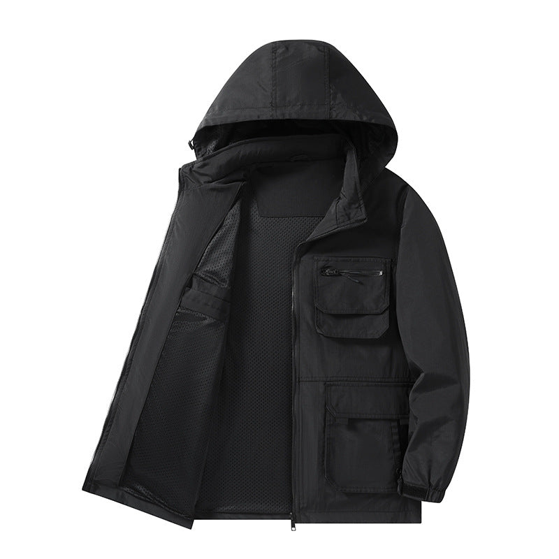 Men's Functional Outdoor Jacket with Versatile Pockets Lisslune