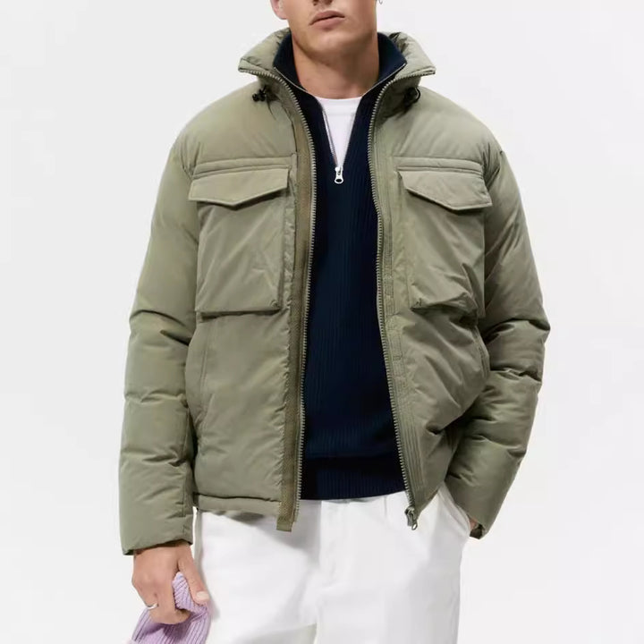 Men's Casual Outdoor Jacket with Removable Hood and Generous Pockets Lisslune