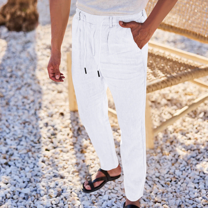 Men's casual joggers with elastic waistband and side pockets Lisslune