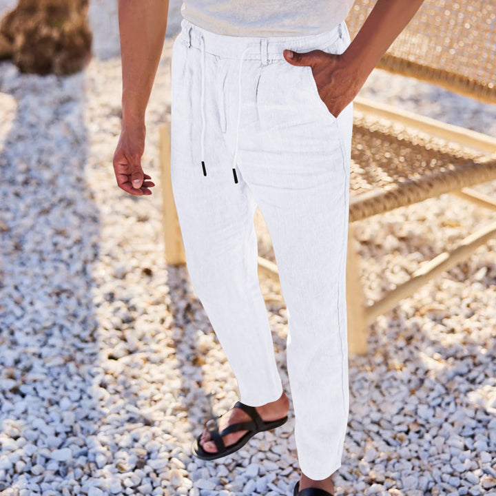 Men's casual joggers with elastic waistband and side pockets Lisslune