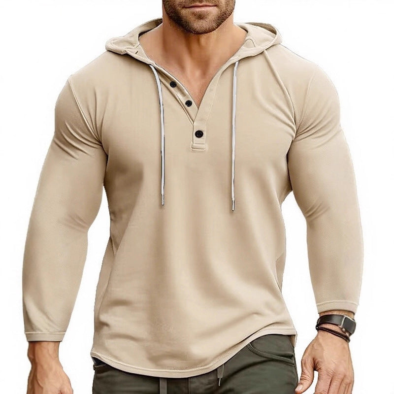 Men's hooded shirt with modern button closure and breathable fabric Lisslune