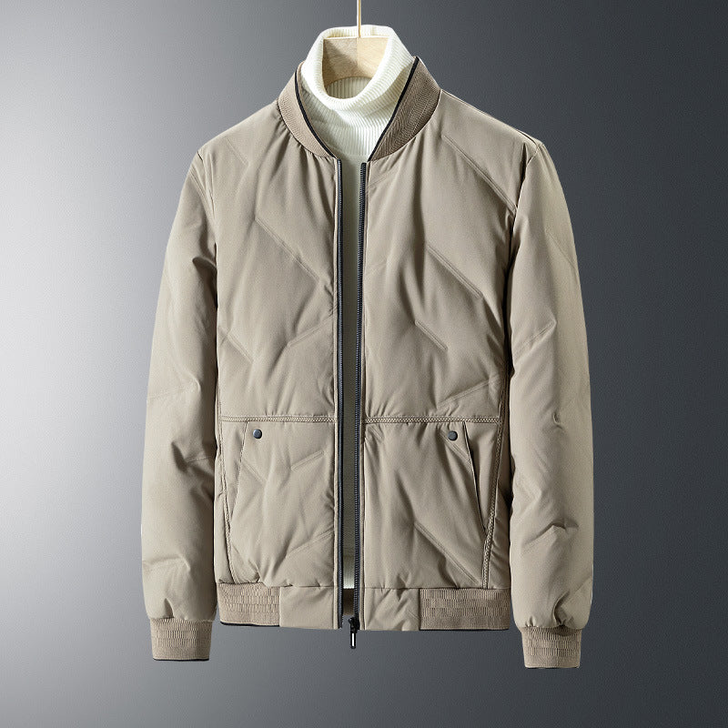 Men's quilted jacket with elastic cuffs and practical zip pockets Lisslune
